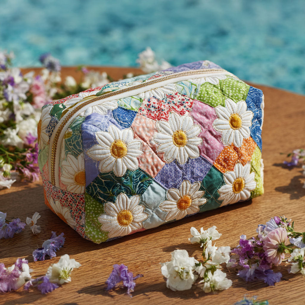Norah - Gewattete Kulturtasche Pfad aus Blütenblättern