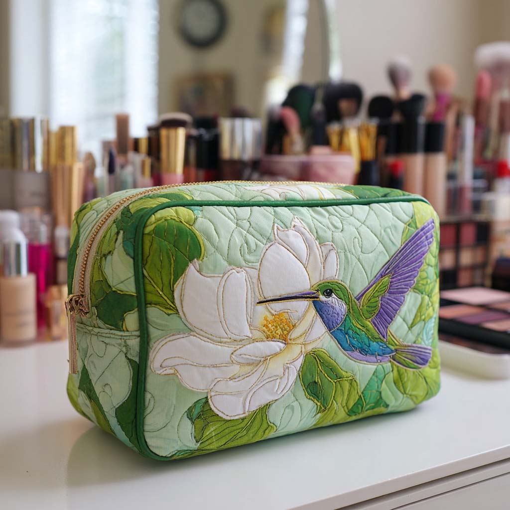 Iris - Gewattete Kulturtasche Feine Blütenblätter