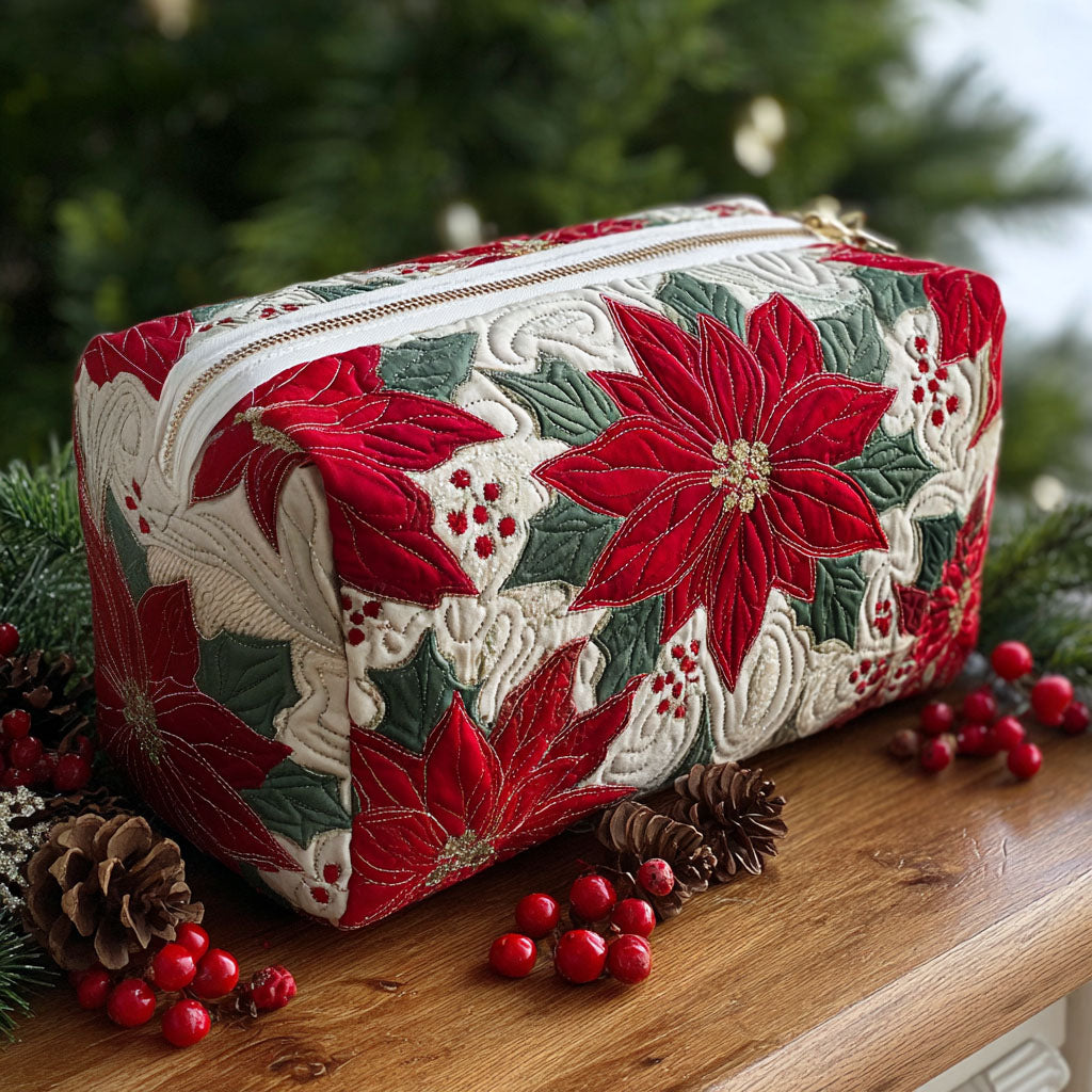 Mila - Gewattete Kulturtasche Weihnachtsstern