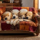 Katrien - Gewatteter Sofabezug Golden Retriever