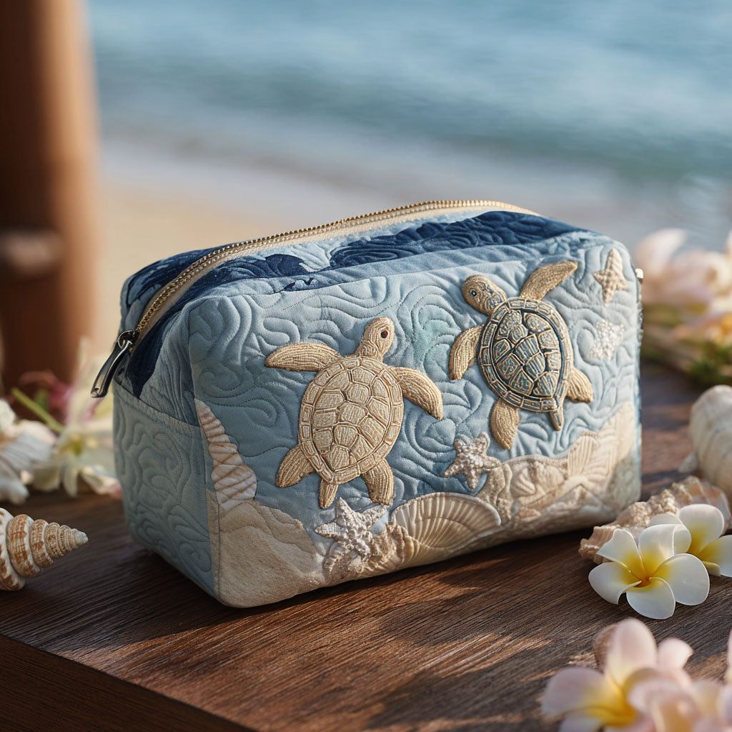 Rianne - Gewattete Kulturtasche Feine Muscheln