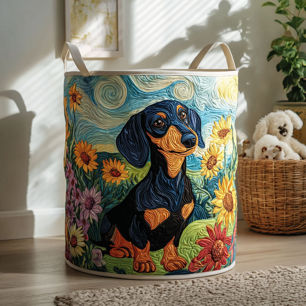 Gesteppter Wäschekorb - Kleine Pfoten, grosses Herz