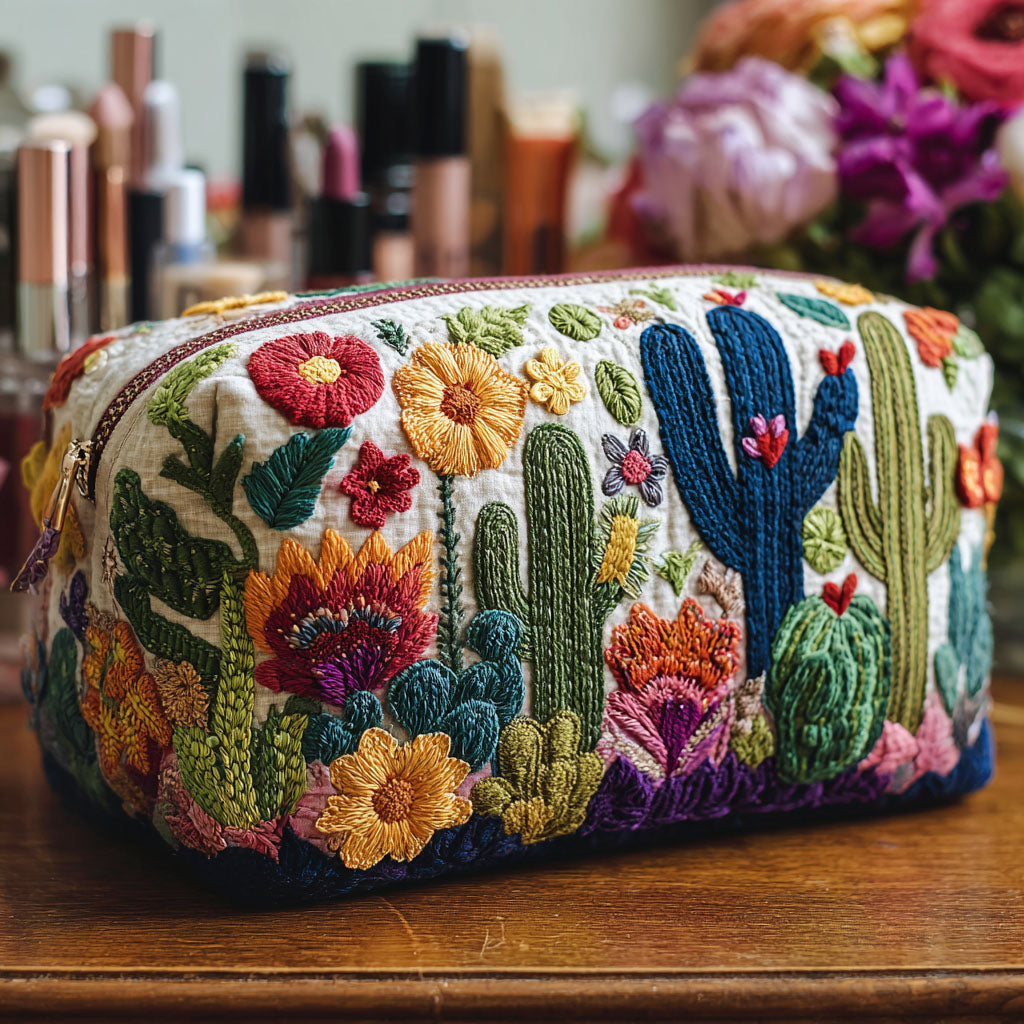 Eline - Gewattete Kulturtasche Sukkulenten Pflanzen