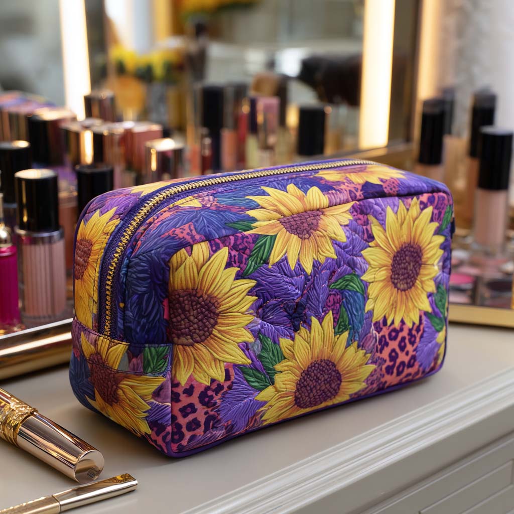 Sofie - Gewattete Kulturtasche Dekorative Sonne