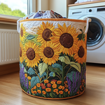 Gepolsterter Wäschekorb - Sonnenblumen