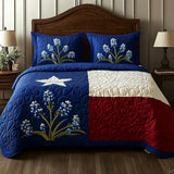 Gestepptes Bettwäsche-Set aus 3 Teilen - Stolz von Texas