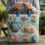 Gesteppte Tasche - Blumenmuster