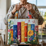 Handgefertigte Tasche - Blumenbibliothek