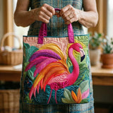 Gewattete Tasche - Regenbogen-Flamingo