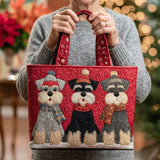 Handgefertigte Tasche - Schnauzer-Trio