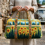 Gesteppte Reisetasche Hippie Sonnenblume